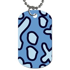 Blue Maths Signs Dog Tag (two Sides)