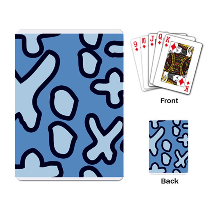 Blue maths signs Playing Card