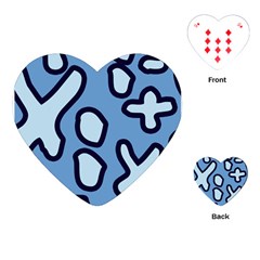 Blue Maths Signs Playing Cards (heart)  by maregalos