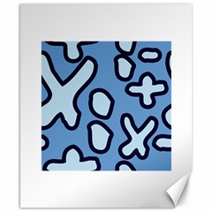 Blue Maths Signs Canvas 8  X 10 