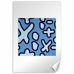 Blue Maths Signs Canvas 24  X 36 