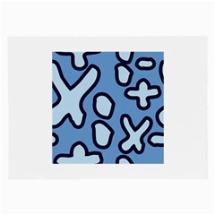 Blue Maths Signs Large Glasses Cloth (2-side) by maregalos