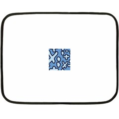 Blue Maths Signs Double Sided Fleece Blanket (mini) 