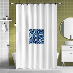 Blue Maths Signs Shower Curtain 48  X 72  (small) 