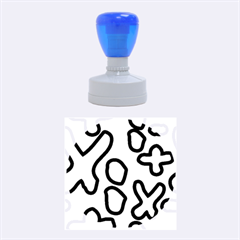 Blue Maths Signs Rubber Round Stamps (medium) by maregalos