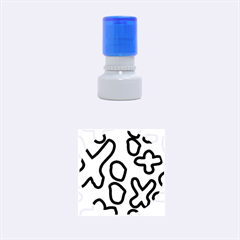 Blue Maths Signs Rubber Round Stamps (small) by maregalos