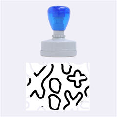 Blue Maths Signs Rubber Oval Stamps by maregalos