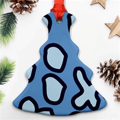 Blue Maths Signs Christmas Tree Ornament (2 Sides)