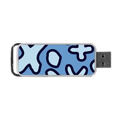 Blue Maths Signs Portable Usb Flash (one Side)