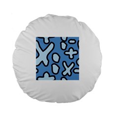 Blue Maths Signs Standard 15  Premium Round Cushions by maregalos