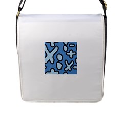 Blue Maths Signs Flap Messenger Bag (l) 