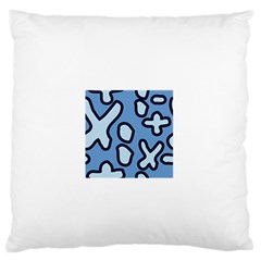 Blue Maths Signs Standard Flano Cushion Cases (one Side) 