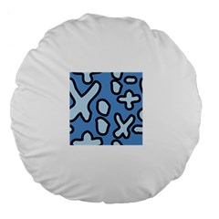 Blue Maths Signs Large 18  Premium Flano Round Cushions