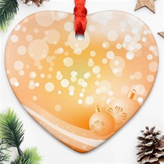 Wonderful Christmas Design With Sparkles And Christmas Balls Heart Ornament (2 Sides) by FantasyWorld7