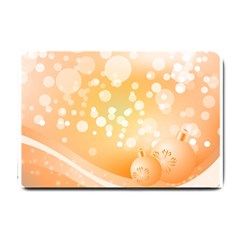 Wonderful Christmas Design With Sparkles And Christmas Balls Small Doormat  by FantasyWorld7