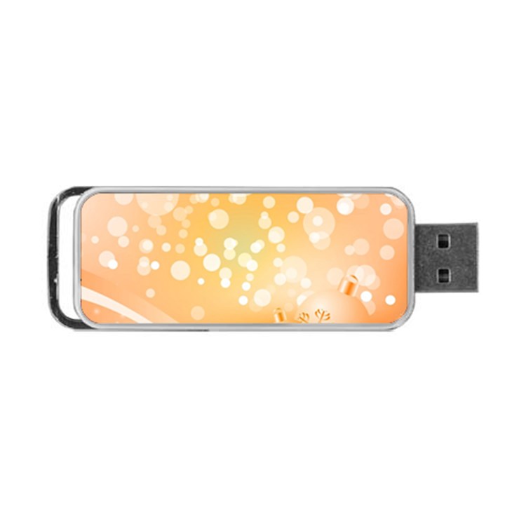 Wonderful Christmas Design With Sparkles And Christmas Balls Portable USB Flash (Two Sides)