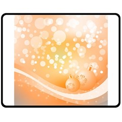 Wonderful Christmas Design With Sparkles And Christmas Balls Double Sided Fleece Blanket (medium) 