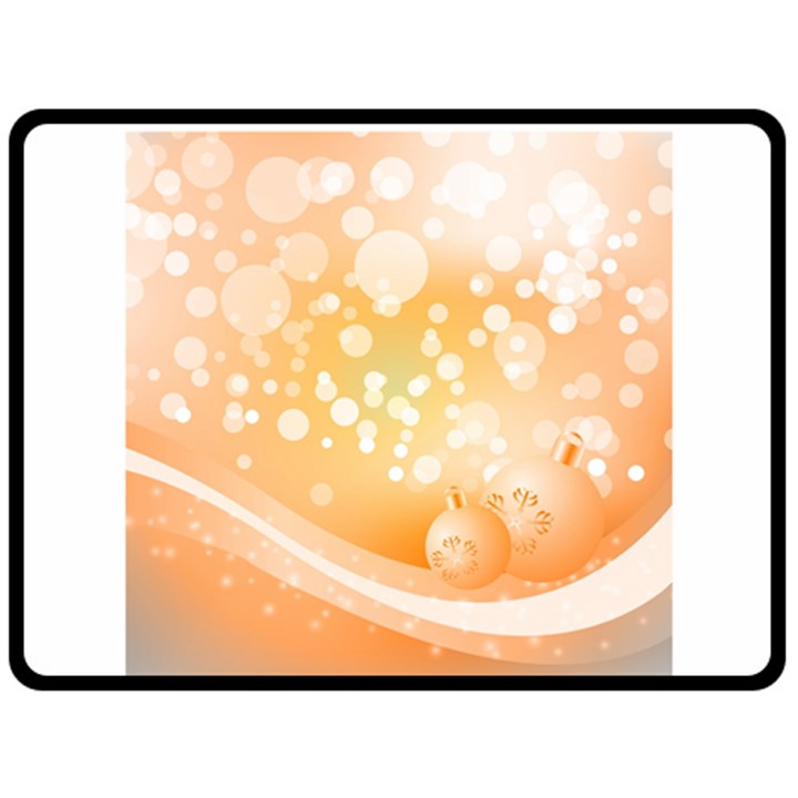 Wonderful Christmas Design With Sparkles And Christmas Balls Double Sided Fleece Blanket (Large) 