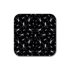 Spiders Seamless Pattern Illustration Rubber Coaster (square) 