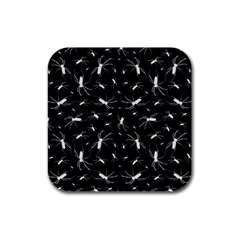 Spiders Seamless Pattern Illustration Rubber Square Coaster (4 Pack) 