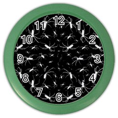 Spiders Seamless Pattern Illustration Color Wall Clocks