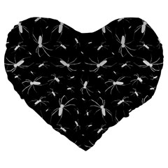 Spiders Seamless Pattern Illustration Large 19  Premium Heart Shape Cushions