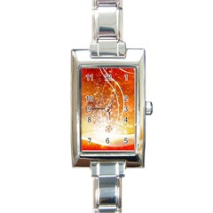 Wonderful Christmas Design With Snowflakes  Rectangle Italian Charm Watches