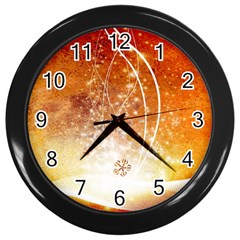 Wonderful Christmas Design With Snowflakes  Wall Clocks (Black)