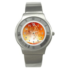 Wonderful Christmas Design With Snowflakes  Stainless Steel Watches