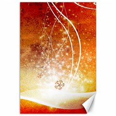 Wonderful Christmas Design With Snowflakes  Canvas 12  X 18  