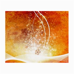 Wonderful Christmas Design With Snowflakes  Small Glasses Cloth (2-Side)