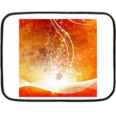 Wonderful Christmas Design With Snowflakes  Double Sided Fleece Blanket (Mini) 