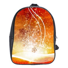 Wonderful Christmas Design With Snowflakes  School Bags(Large) 