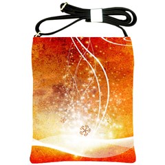 Wonderful Christmas Design With Snowflakes  Shoulder Sling Bags