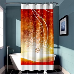 Wonderful Christmas Design With Snowflakes  Shower Curtain 36  X 72  (stall) 