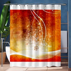 Wonderful Christmas Design With Snowflakes  Shower Curtain 60  X 72  (medium) 