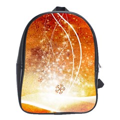 Wonderful Christmas Design With Snowflakes  School Bags (XL) 