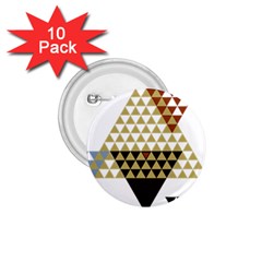 Colorful Modern Geometric Triangles Pattern 1 75  Buttons (10 Pack)