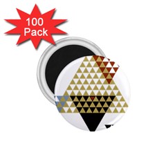 Colorful Modern Geometric Triangles Pattern 1 75  Magnets (100 Pack) 