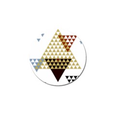 Colorful Modern Geometric Triangles Pattern Golf Ball Marker