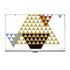 Colorful Modern Geometric Triangles Pattern Business Card Holders