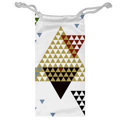 Colorful Modern Geometric Triangles Pattern Jewelry Bags