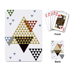 Colorful Modern Geometric Triangles Pattern Playing Card