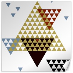 Colorful Modern Geometric Triangles Pattern Canvas 12  X 12  