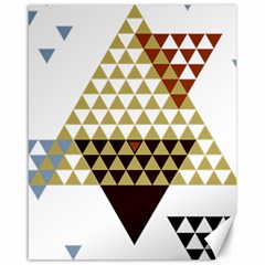 Colorful Modern Geometric Triangles Pattern Canvas 16  X 20  