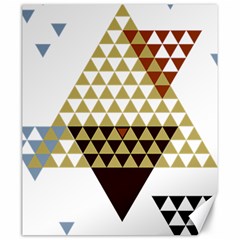 Colorful Modern Geometric Triangles Pattern Canvas 20  X 24  