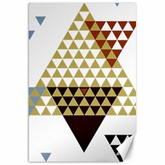 Colorful Modern Geometric Triangles Pattern Canvas 20  X 30  