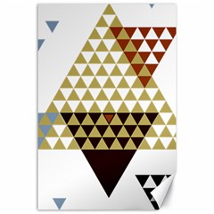 Colorful Modern Geometric Triangles Pattern Canvas 24  X 36 