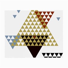 Colorful Modern Geometric Triangles Pattern Small Glasses Cloth (2-side)