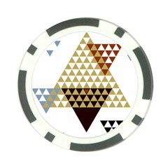 Colorful Modern Geometric Triangles Pattern Poker Chip Card Guards